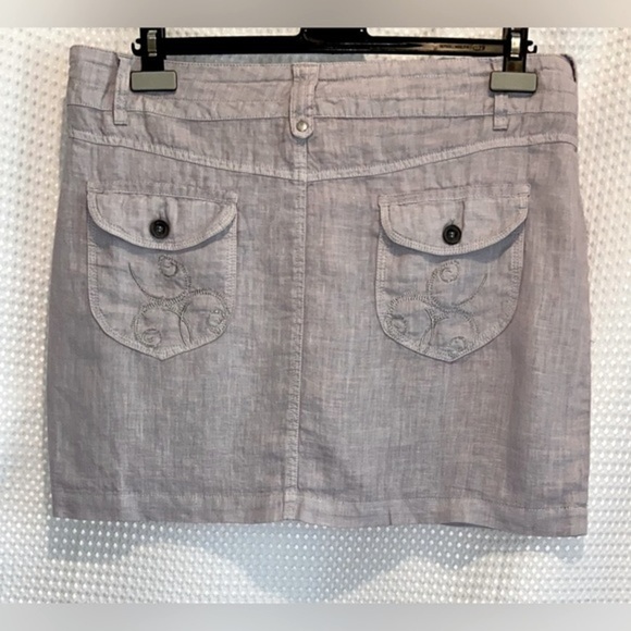 Women’s Colori Lilac 100% linen‎ mini skirt size 11 - Picture 9 of 10